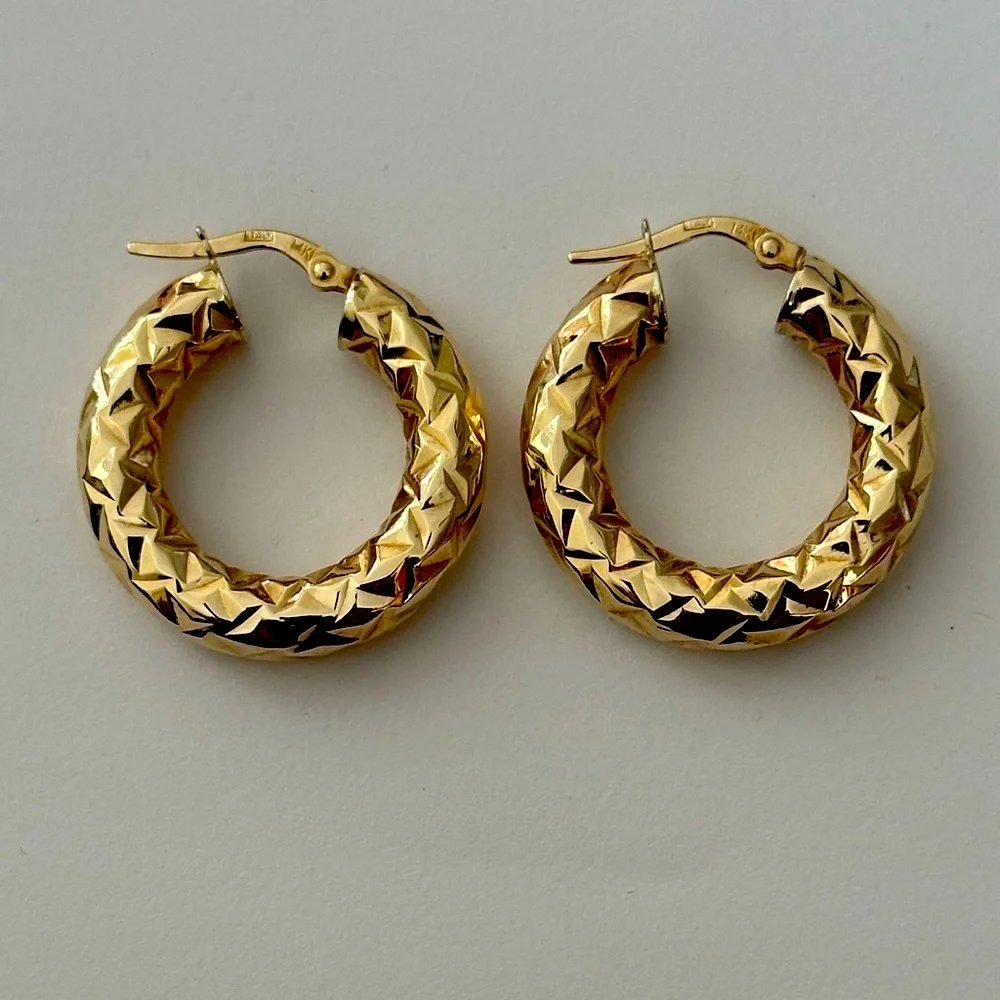 Solid 14k Gold Hoop earrings